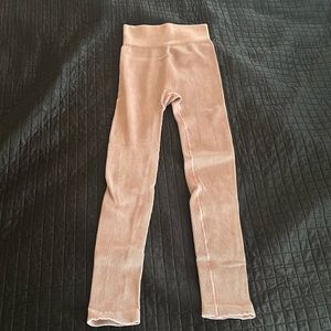 Mauve Ribbed Leggings